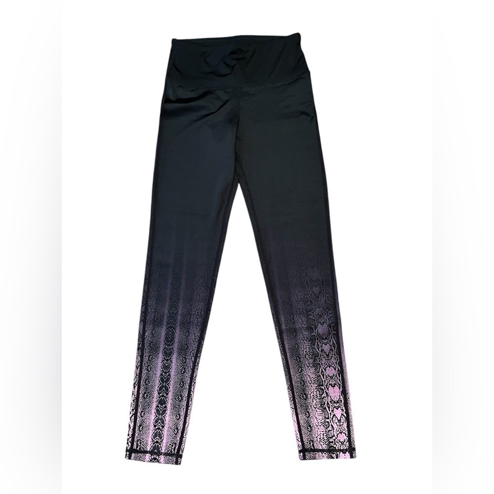 NWT Mono B Black/Pink Gradient Snake Print Leggings Size S